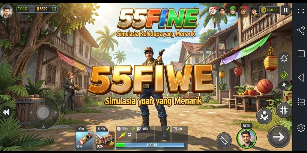 Tampilan gameplay 55FIVE yang menarik dan interaktif.