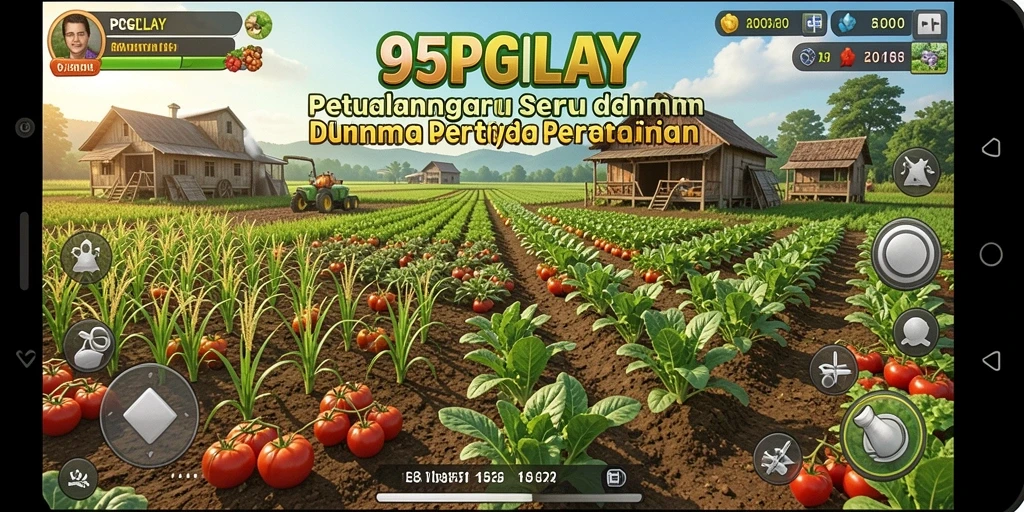 Tangkapan layar menunjukkan petualangan seru bertani di 95PGPLAY.