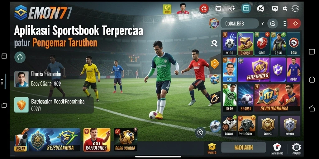 Tampilan gameplay Sportsbook EMON77 yang menarik dan intuitif.