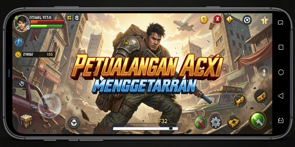 Screenshot gameplay F32 menampilkan aksi mendebarkan dan grafis menawan.