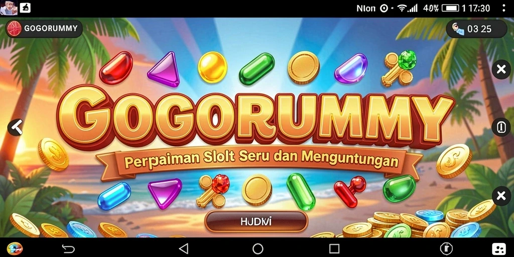 Screenshot GOGORUMMY menampilkan gameplay seru permainan slot.