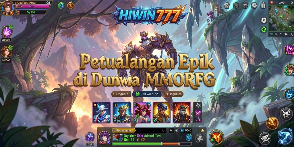 Tampilan gameplay mendebarkan di dunia <strong>HIWIN777</strong> MMORPG.