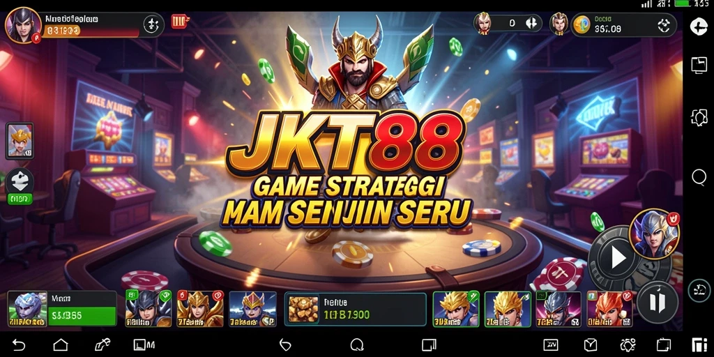 Tangkapan layar gameplay JKT88 yang menampilkan pertempuran strategis.