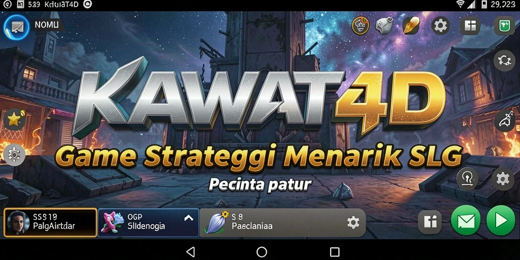 Tampilan menakjubkan dari gameplay KAWAT4D yang seru dan strategis.