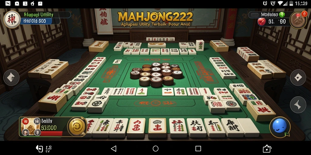 Tampilan gameplay MAHJONG222 yang sederhana dan intuitif.