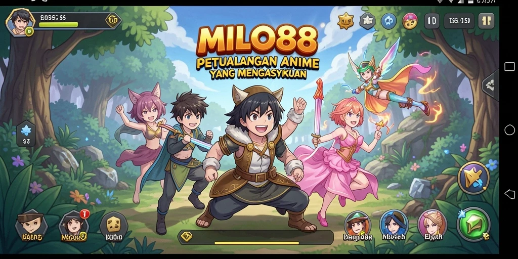 Tampilan gameplay nyata dari permainan Anime yang seru