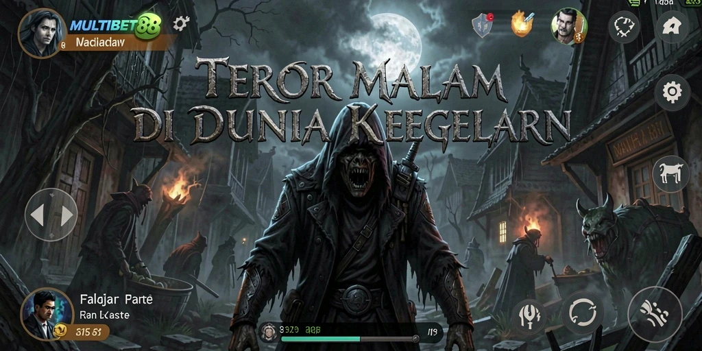 Tampilan gameplay MULTIBET88 dengan suasana menyeramkan dan aksi menegangkan.