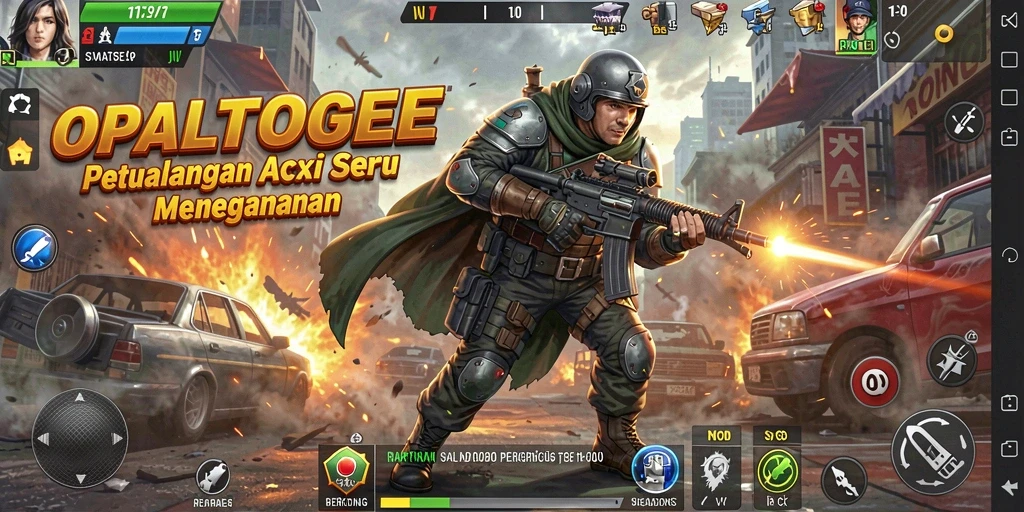 Tangkapan layar yang menunjukkan aksi menegangkan dalam OPALTOGEL.